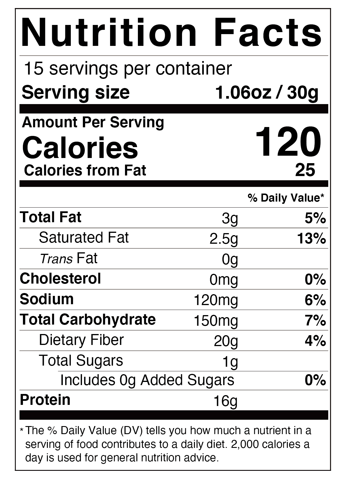Divine Cereal nutrition facts